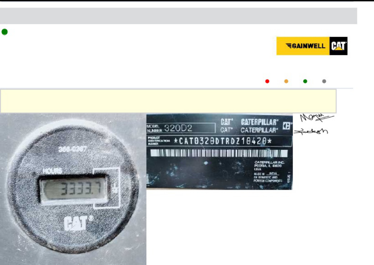 Sample 3 of Caterpillar 320D2 Inspection Report Technical Manual [PDF]
