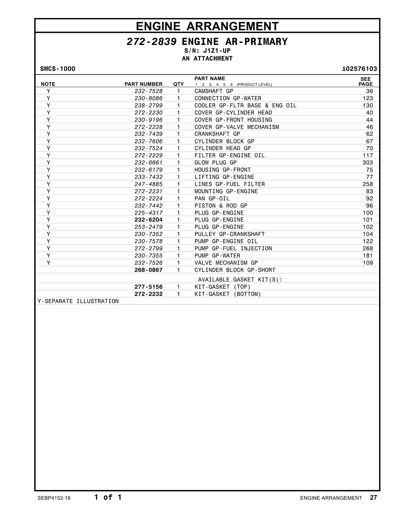 Sample 3 of Caterpillar C4 4 Heavy Duty Diesel Engine Parts Catalog [PDF]