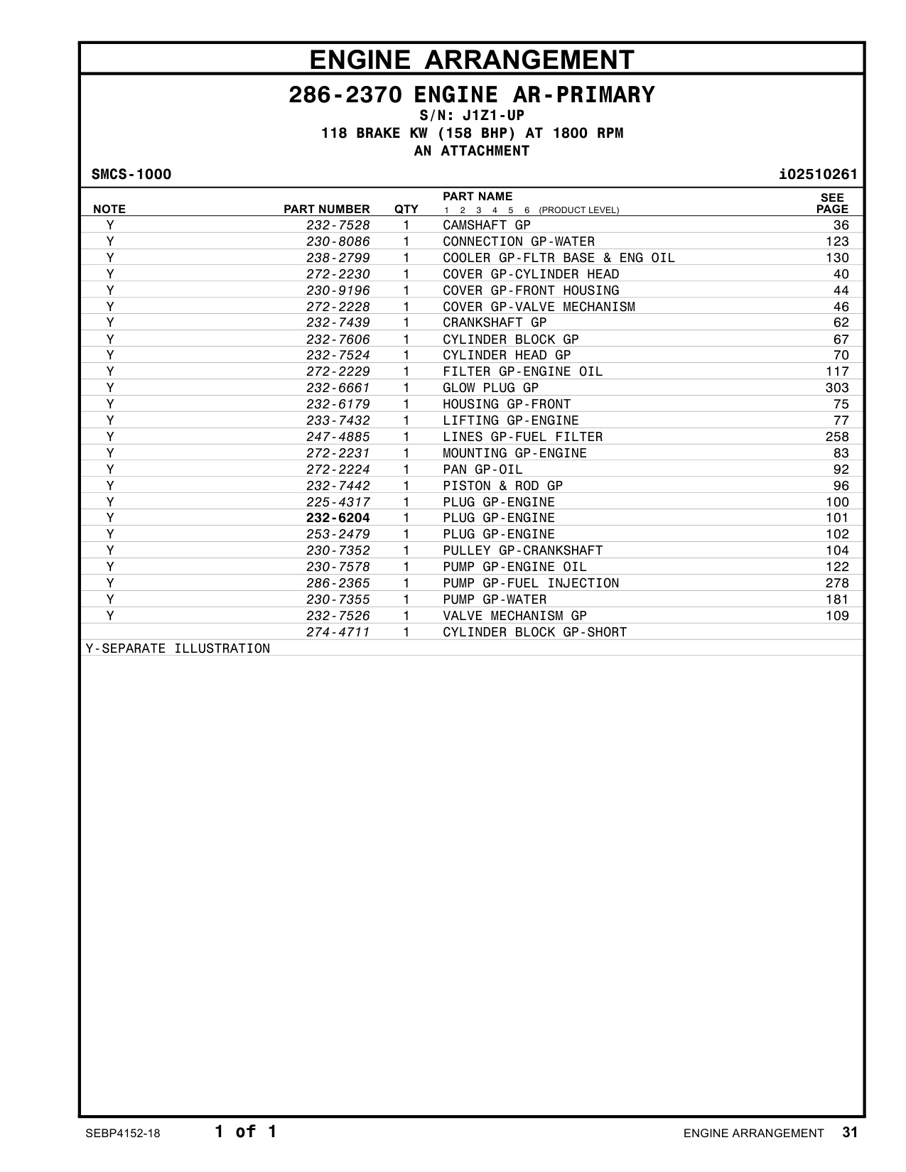 Sample 4 of Caterpillar C4 4 Heavy Duty Diesel Engine Parts Catalog [PDF]