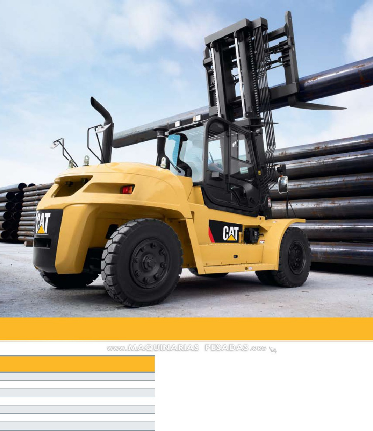 Sample 2 of Caterpillar Catalogo Montacargas Motor Diesel Llanta Neumatica 17500 3600LB Caterpillar Pdf Technical Manual [PDF]