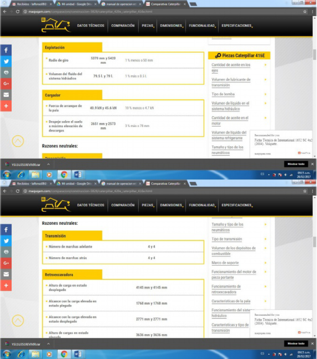 Sample 4 of Caterpillar Comparativa Caterpillar 420E Y 416E Technical Manual [PDF]