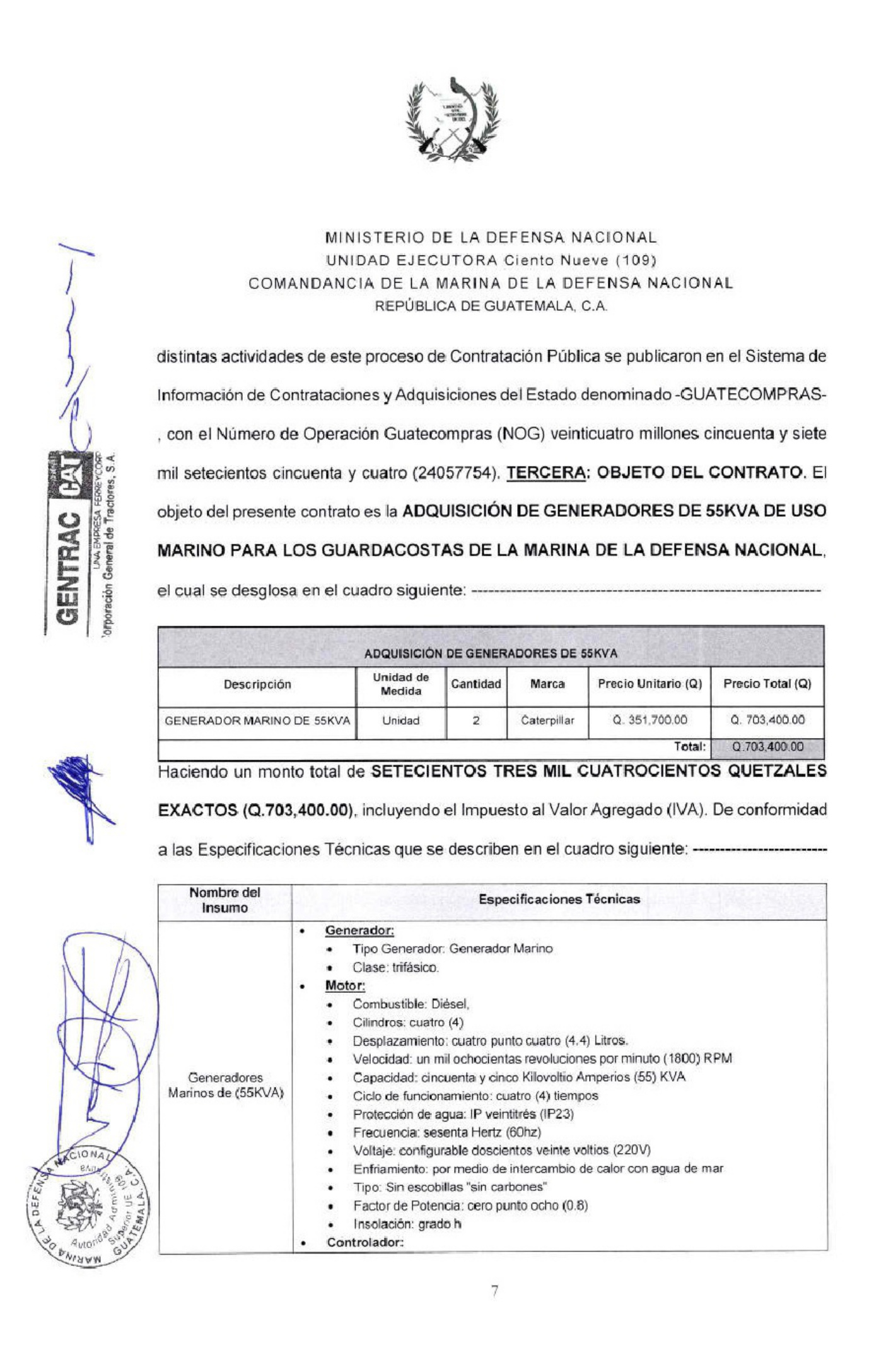 Sample 6 of Caterpillar Contrato Generadores Caterpillar Marina Technical Manual [PDF]