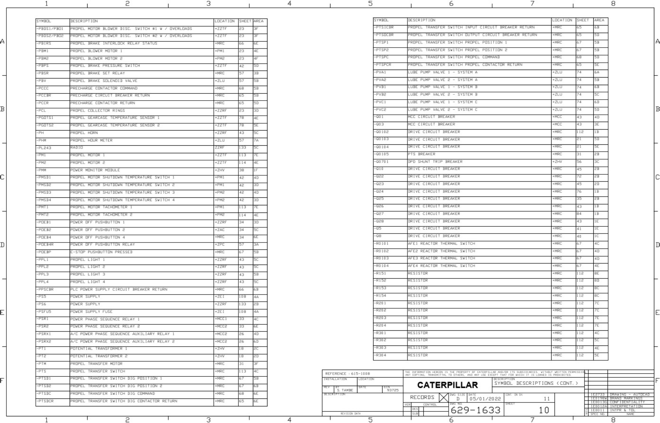 Sample 3 of Caterpillar Electrical Schematic 629-1633 Complete Electrical Wiring Schematic & System Diagram [PDF]