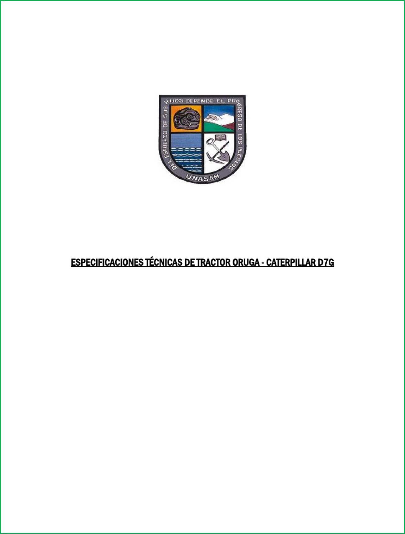 Caterpillar Especificaciones Técnicas Del D7G Caterpillar Technical Manual [PDF] cover