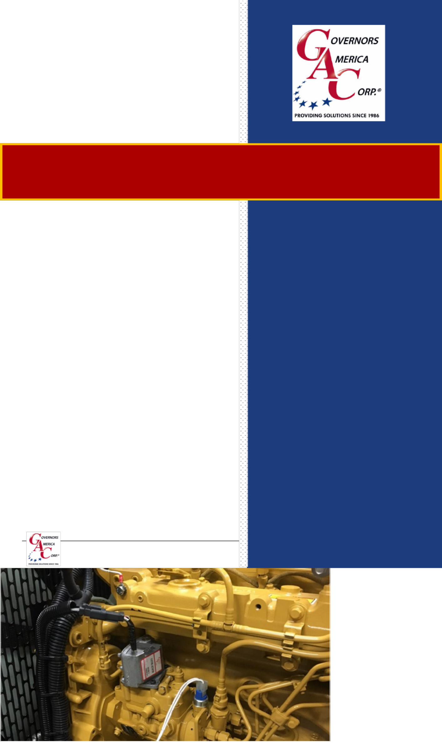 Caterpillar Governors America For Caterpillar 1 Technical Manual [PDF] cover