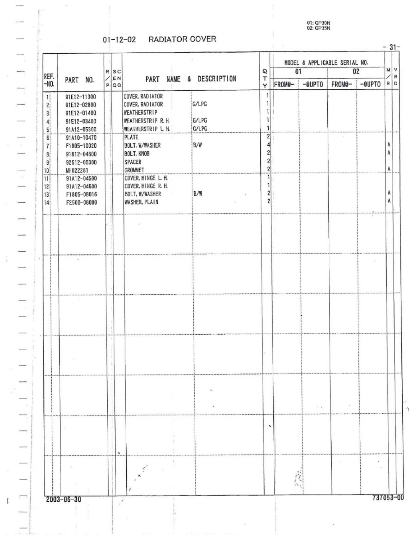 Sample 4 of Caterpillar GP30N GP35N T13F - Partes Technical Manual [PDF]