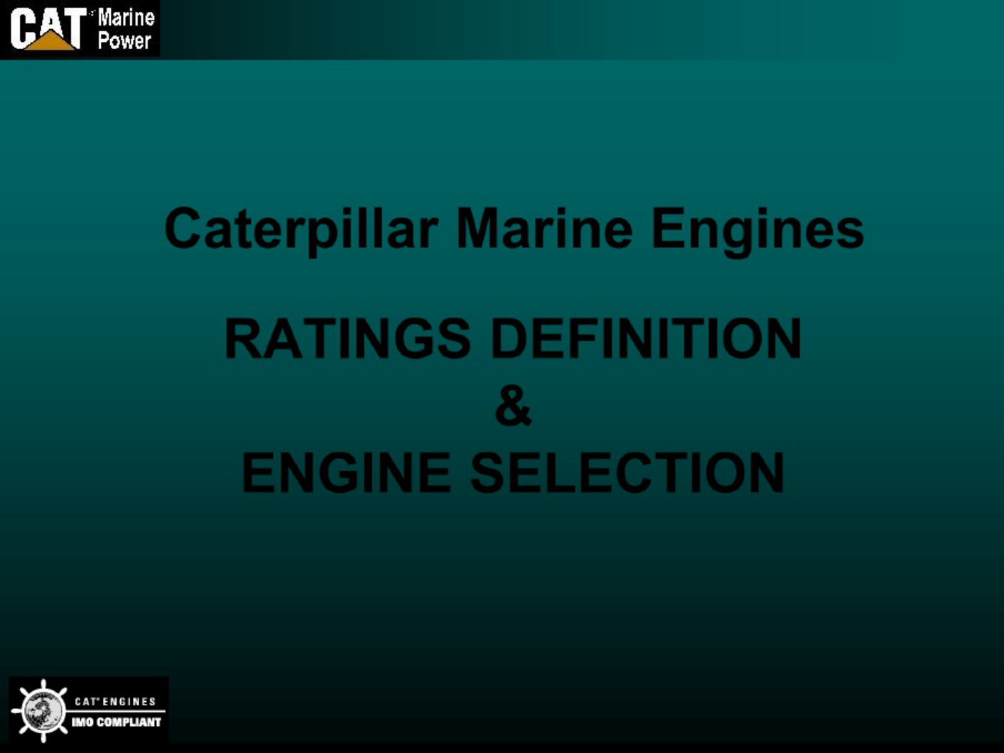 Caterpillar Marine Engine Ratings Guide Technical Manual [PDF] cover