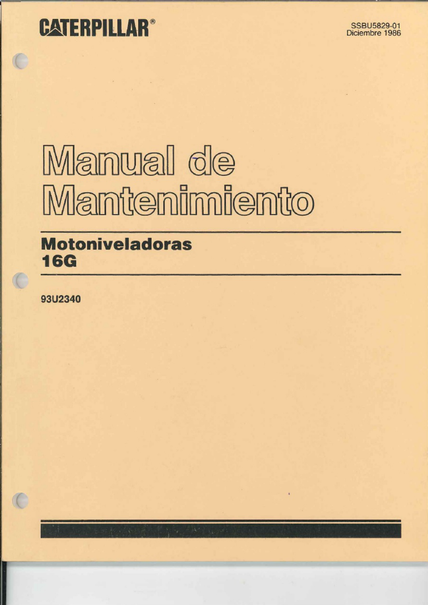 Caterpillar Motoniveladora 16G 1-4 Technical Manual [PDF] cover