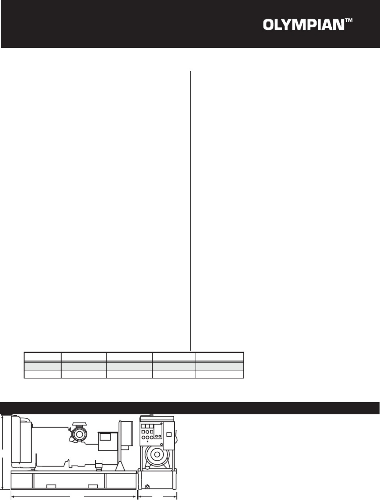 Sample 2 of Caterpillar Olympian D200P4 Spec Sheet Technical Manual [PDF]