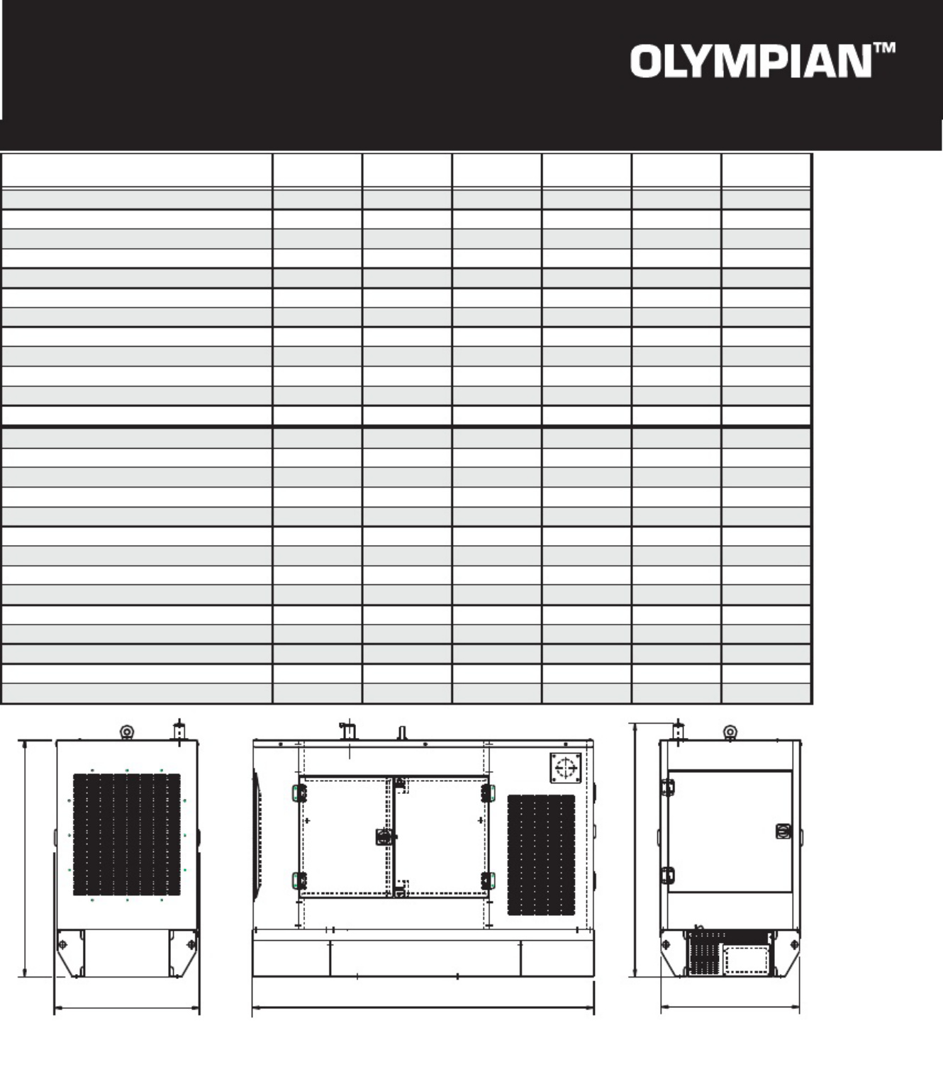 Sample 5 of Caterpillar Olympian D200P4 Spec Sheet Technical Manual [PDF]