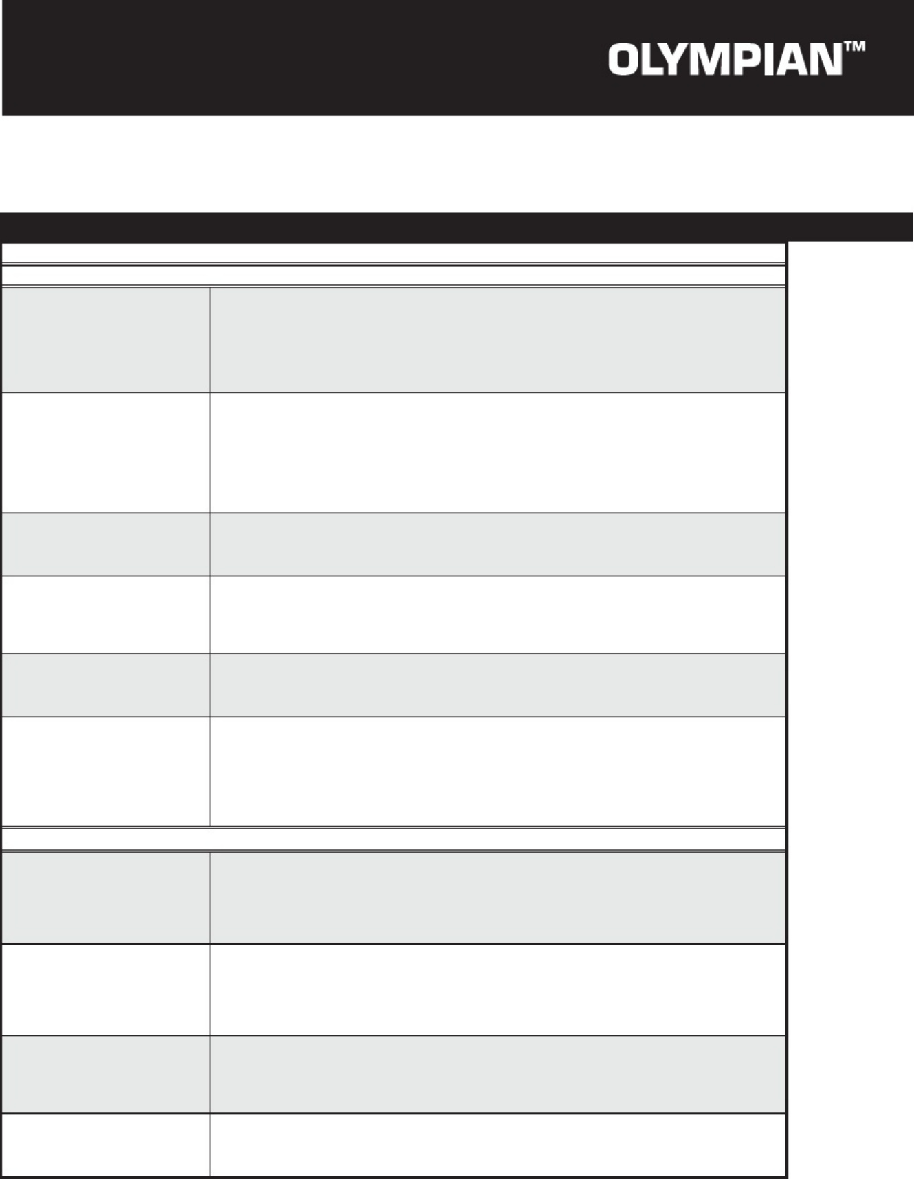 Sample 8 of Caterpillar Olympian D200P4 Spec Sheet Technical Manual [PDF]