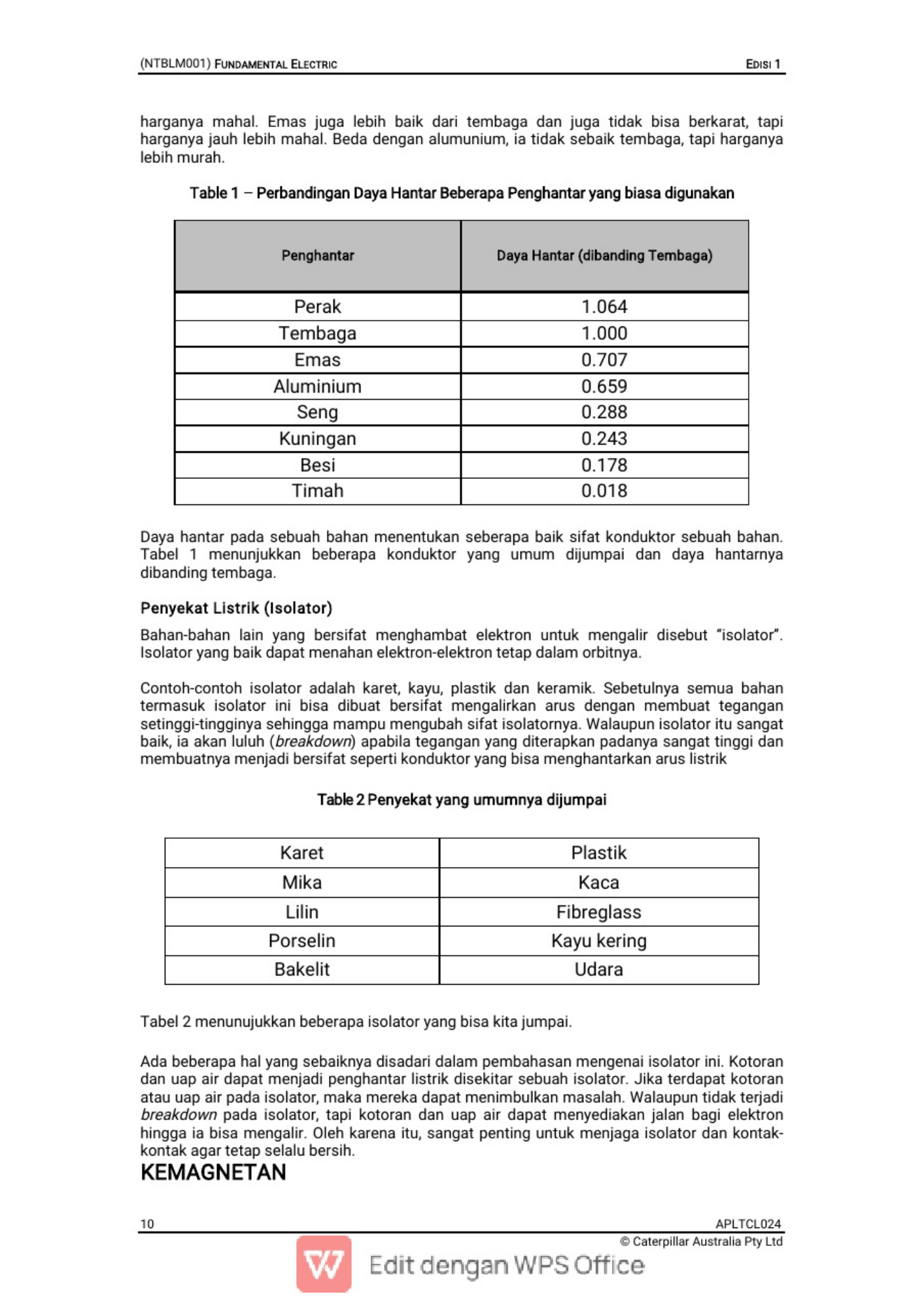 Sample 4 of Caterpillar Panduan Dasar Listrik Caterpillar Technical Manual [PDF]
