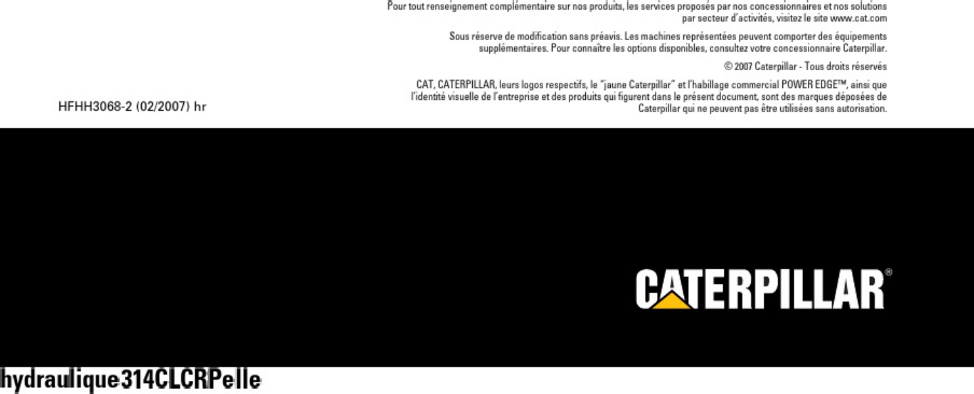 Sample 8 of Caterpillar Pelle hydraulique 314C LCR Cat Technical Manual [PDF]
