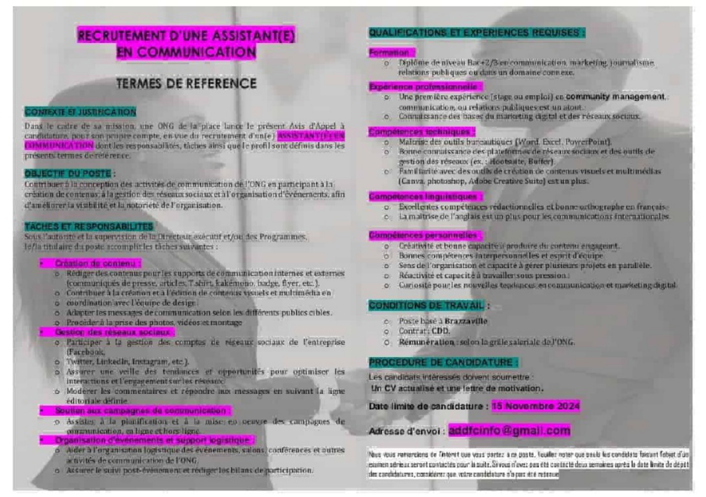 Sample 3 of Caterpillar Recrutement Commercial Caterpillar Afrique Technical Manual [PDF]