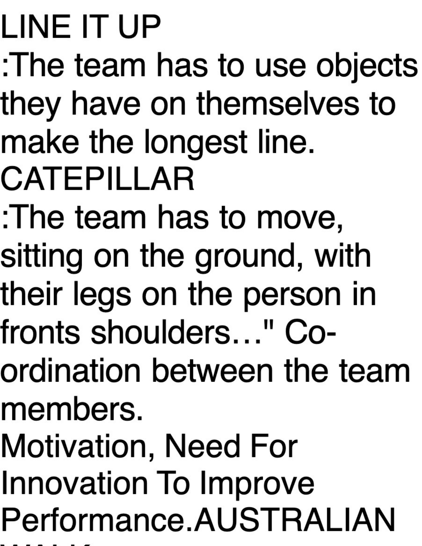 Sample 5 of Caterpillar Team Building Activities Technical Manual [PDF]