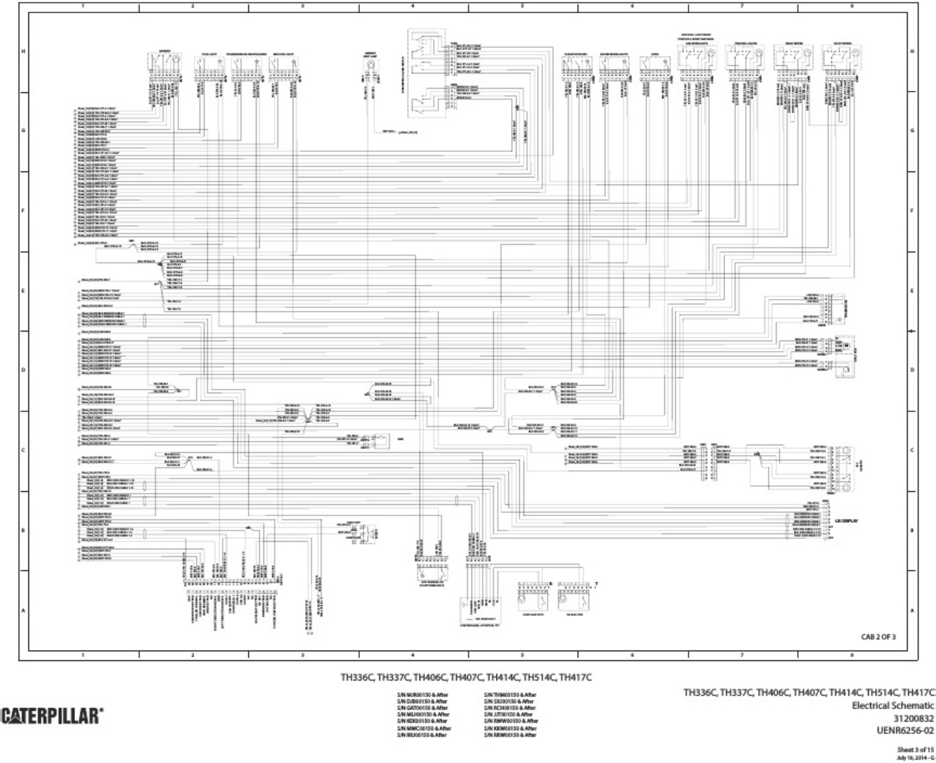 Sample 3 of Caterpillar TH337C Caterpillar Wiring Diagram Complete Electrical Wiring Schematic & System Diagram [PDF]