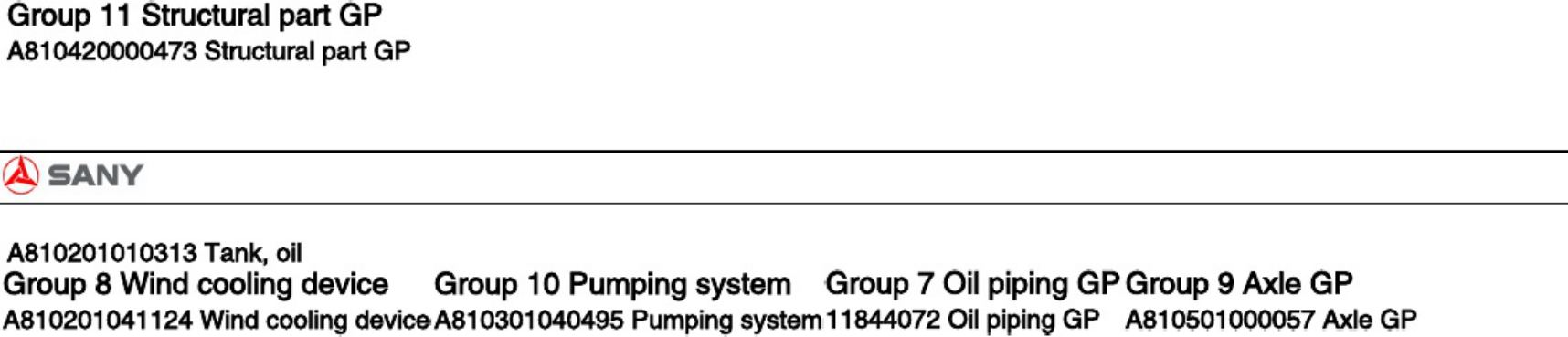 PDF page 5 of Sany Heavy HBT40C-1410DIII Parts Catalog [PDF]