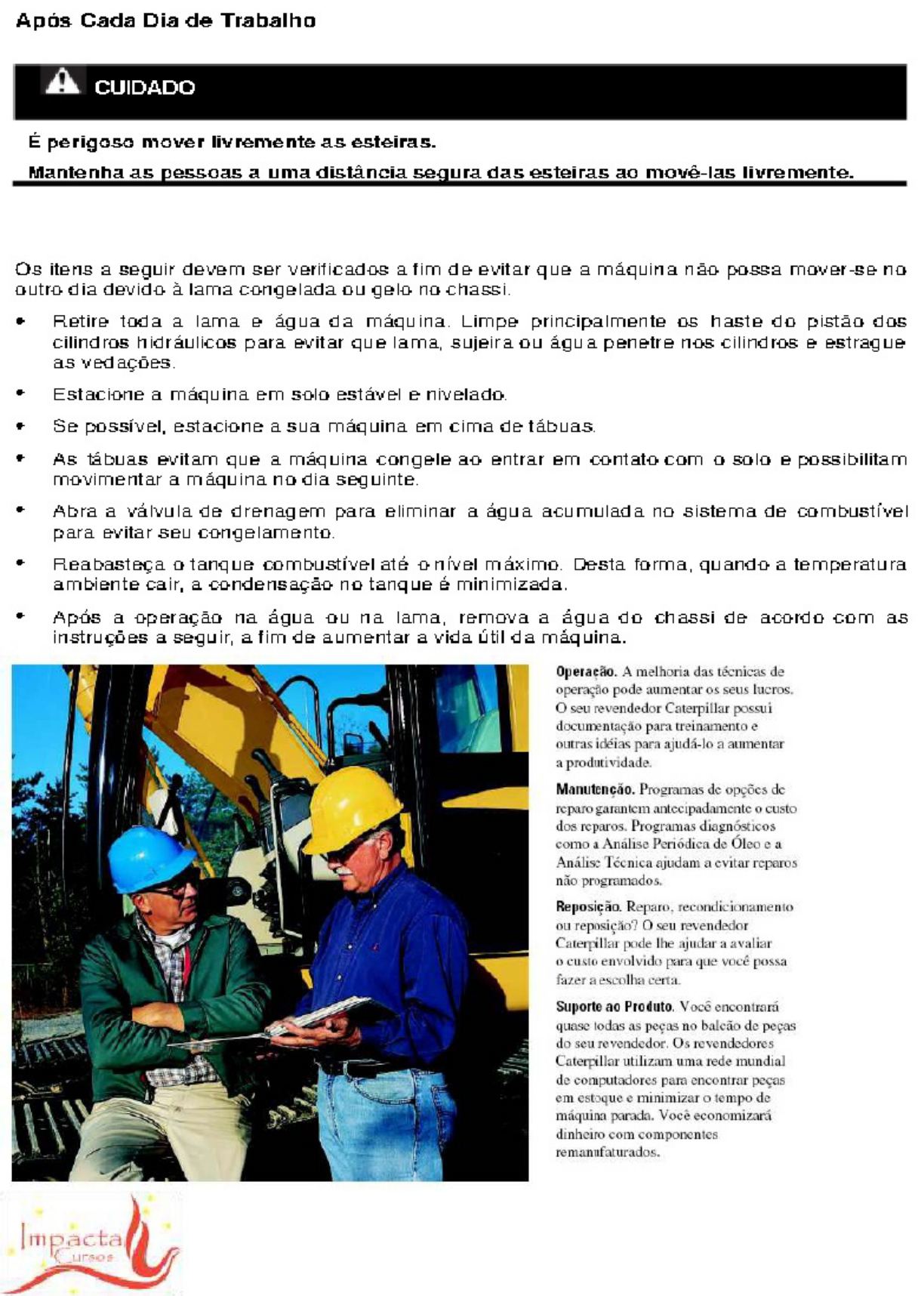 PDF page 114 of Caterpillar CAT Hydraulic Excavator Training Course Technical Manual [PDF]