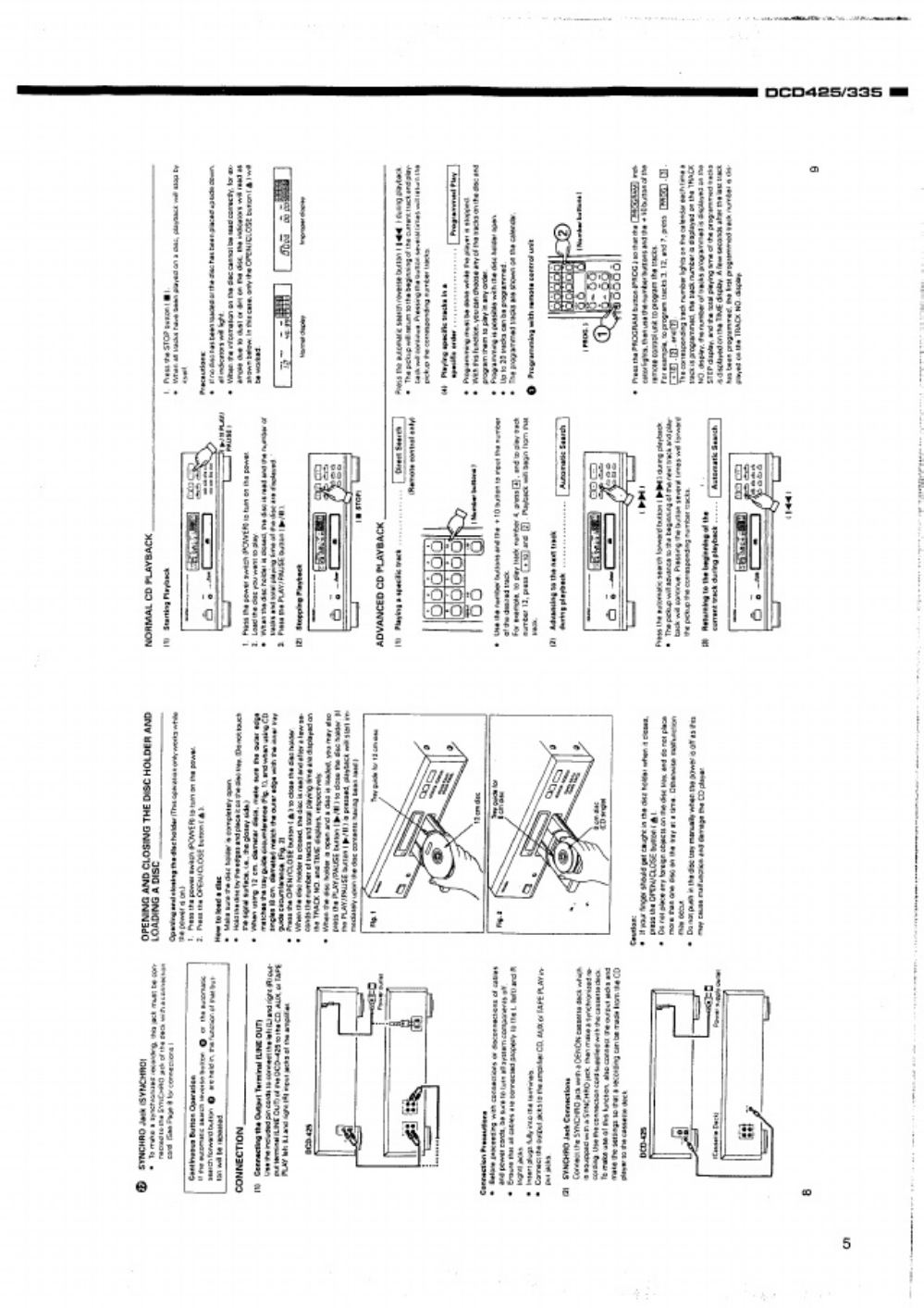 PDF page 5 of Caterpillar CAT Denon DCD-425 - 335 Workshop Service Manual [PDF]