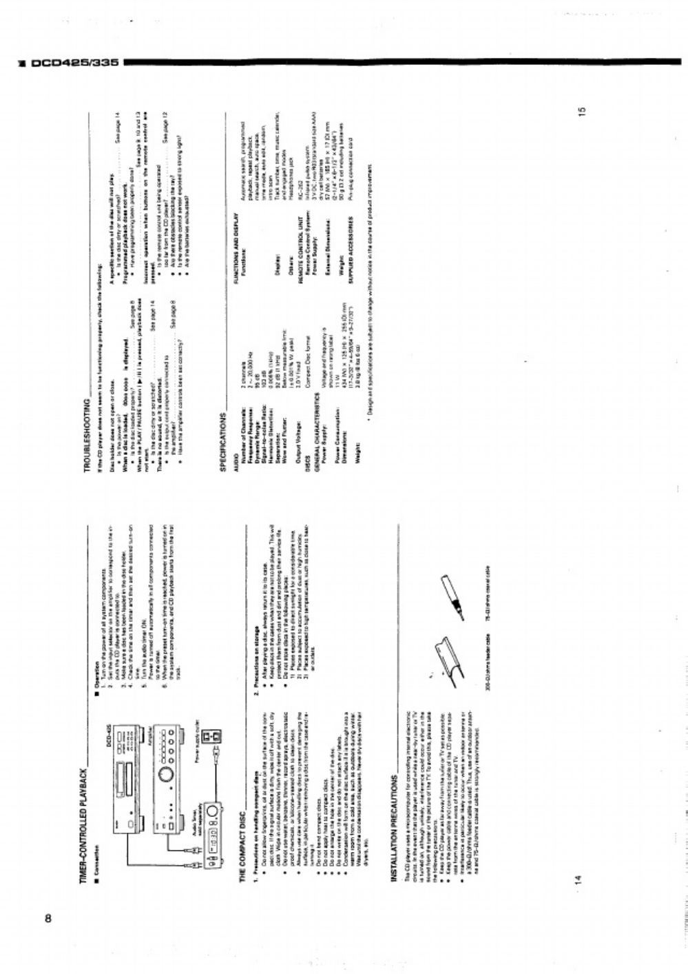 PDF page 8 of Caterpillar CAT Denon DCD-425 - 335 Workshop Service Manual [PDF]