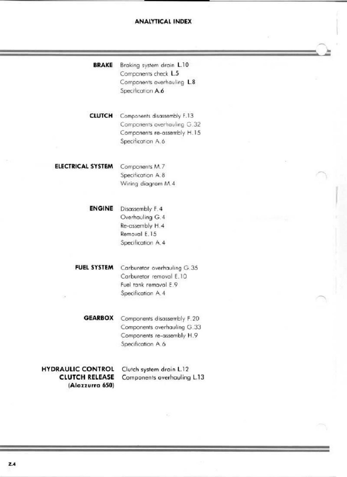 PDF page 176 of Ducati Cagiva Alazzurra 350-650 Technical Manual [PDF]