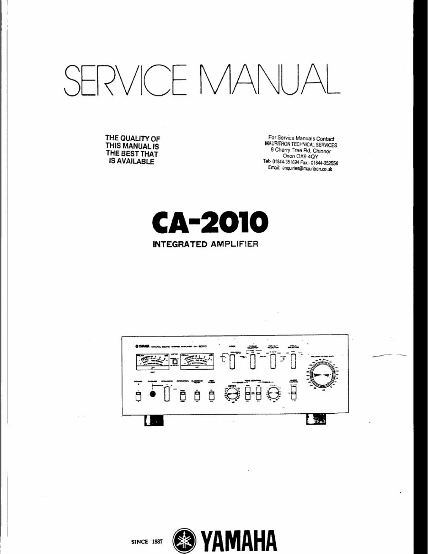 Yamaha Hfe Yamaha Ca-2010 Technical Manual [PDF] cover