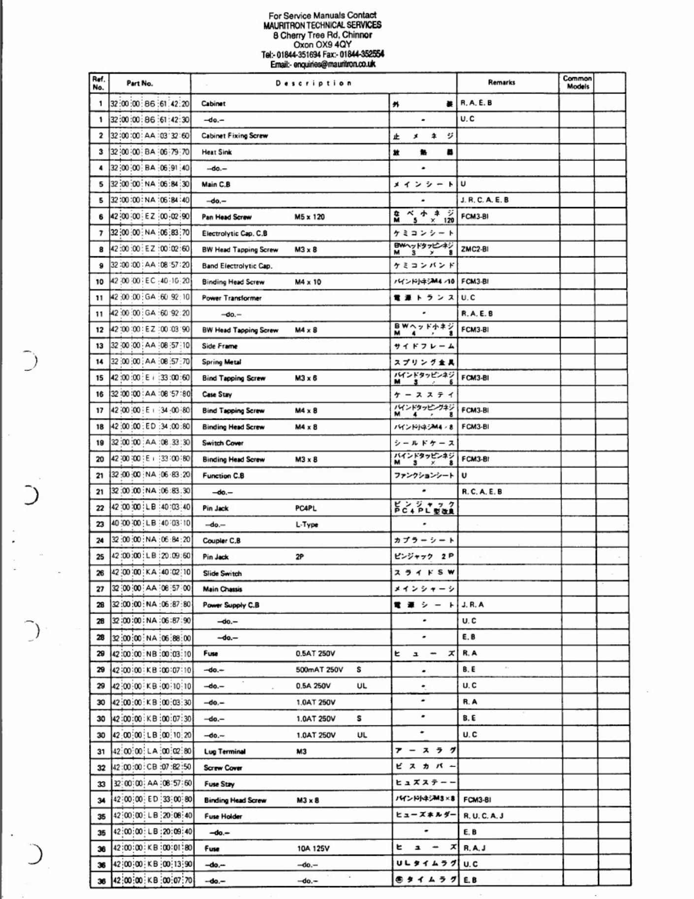 PDF page 34 of Yamaha Hfe Yamaha Ca-2010 Technical Manual [PDF]