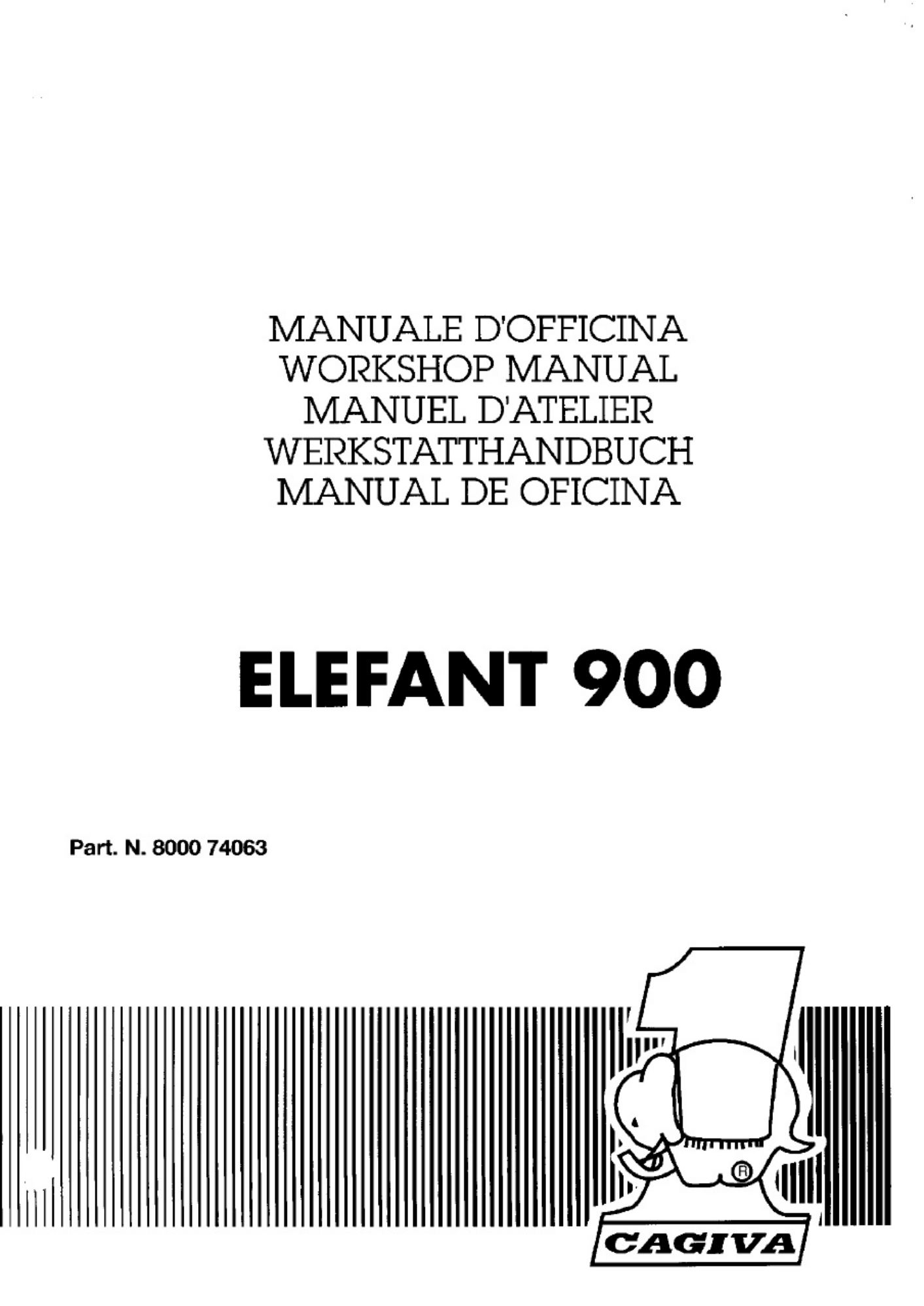 Ducati Cagiva Elefant 900 93 Workshop Service Manual [PDF] sample cover