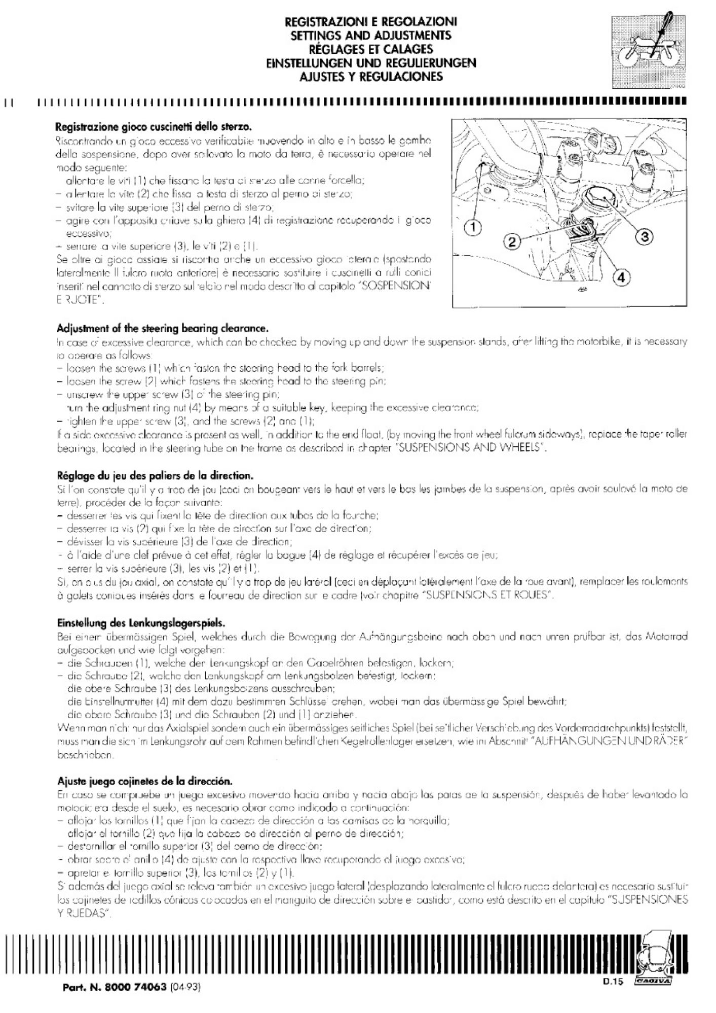 PDF page 58 of Ducati Cagiva Elefant 900 93 Workshop Service Manual [PDF]