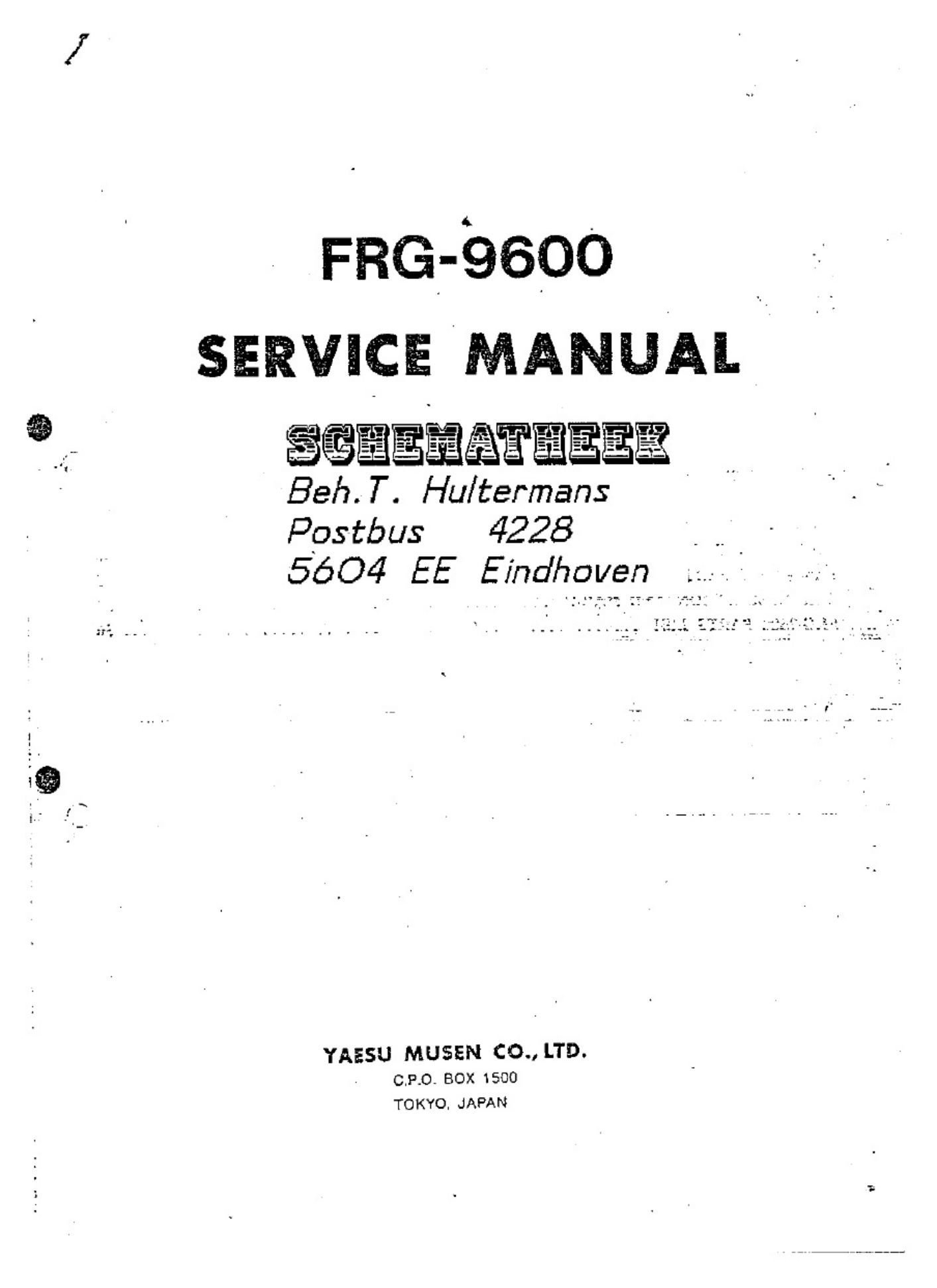 Caterpillar CAT Frg9600 Technical Manual [PDF] cover
