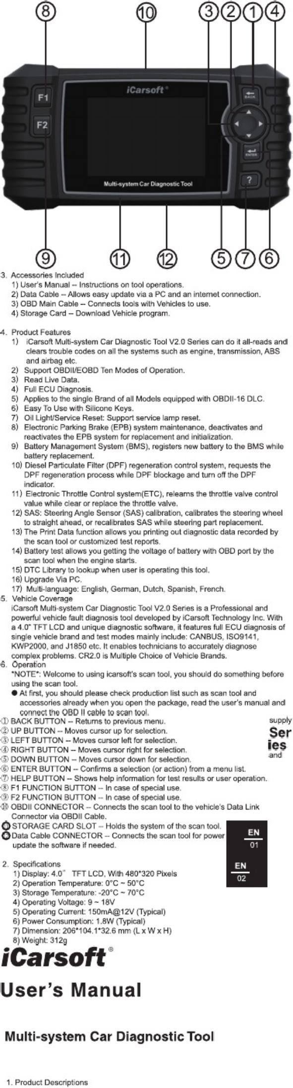 PDF page 3 of BMW Manual Escaner Icarsoft Pro PDF Technical Manual [PDF]