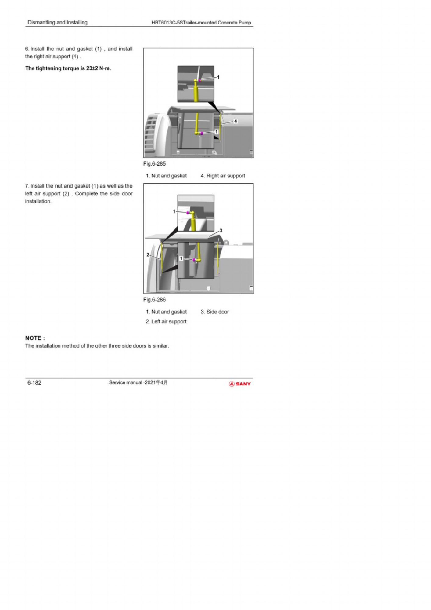 PDF page 398 of Sany Heavy HBT6013C-5S Concrete Pump Workshop Service Manual [PDF]
