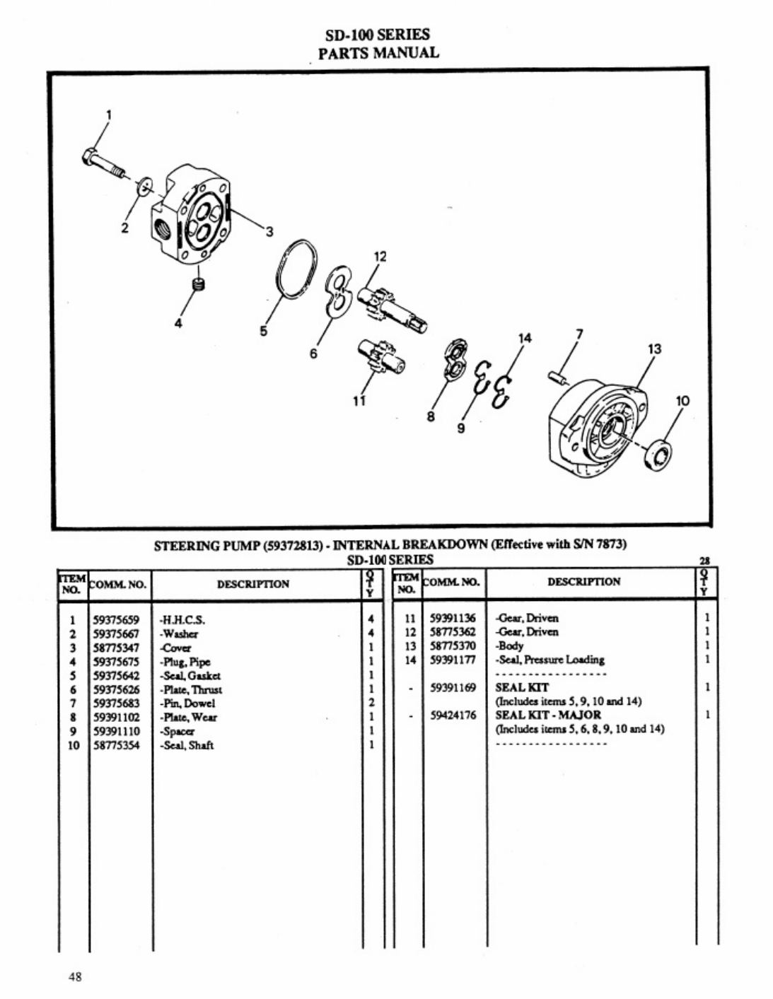 PDF page 58 of Cummins Ingersoll Rand SD100 Propac Parts Catalog [PDF]