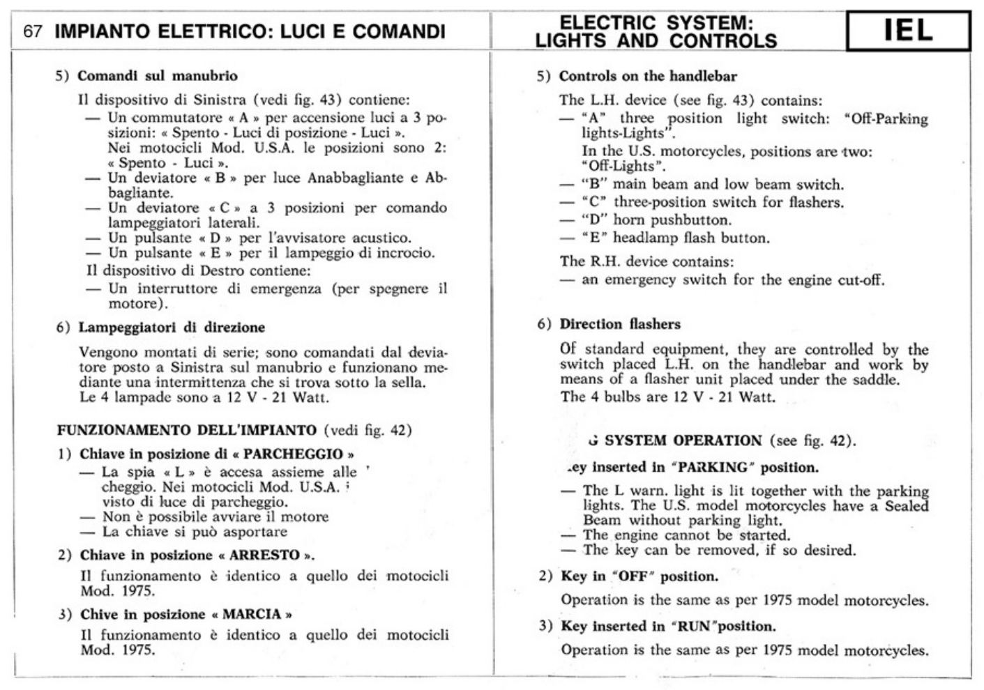 PDF page 65 of Ducati 1975-77 750-900SS Workshop Service Manual [PDF]
