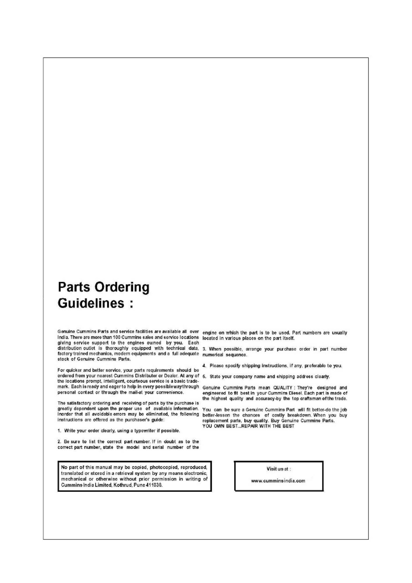 Cummins 6BT5 9 Engine Parts Catalog [PDF] sample cover
