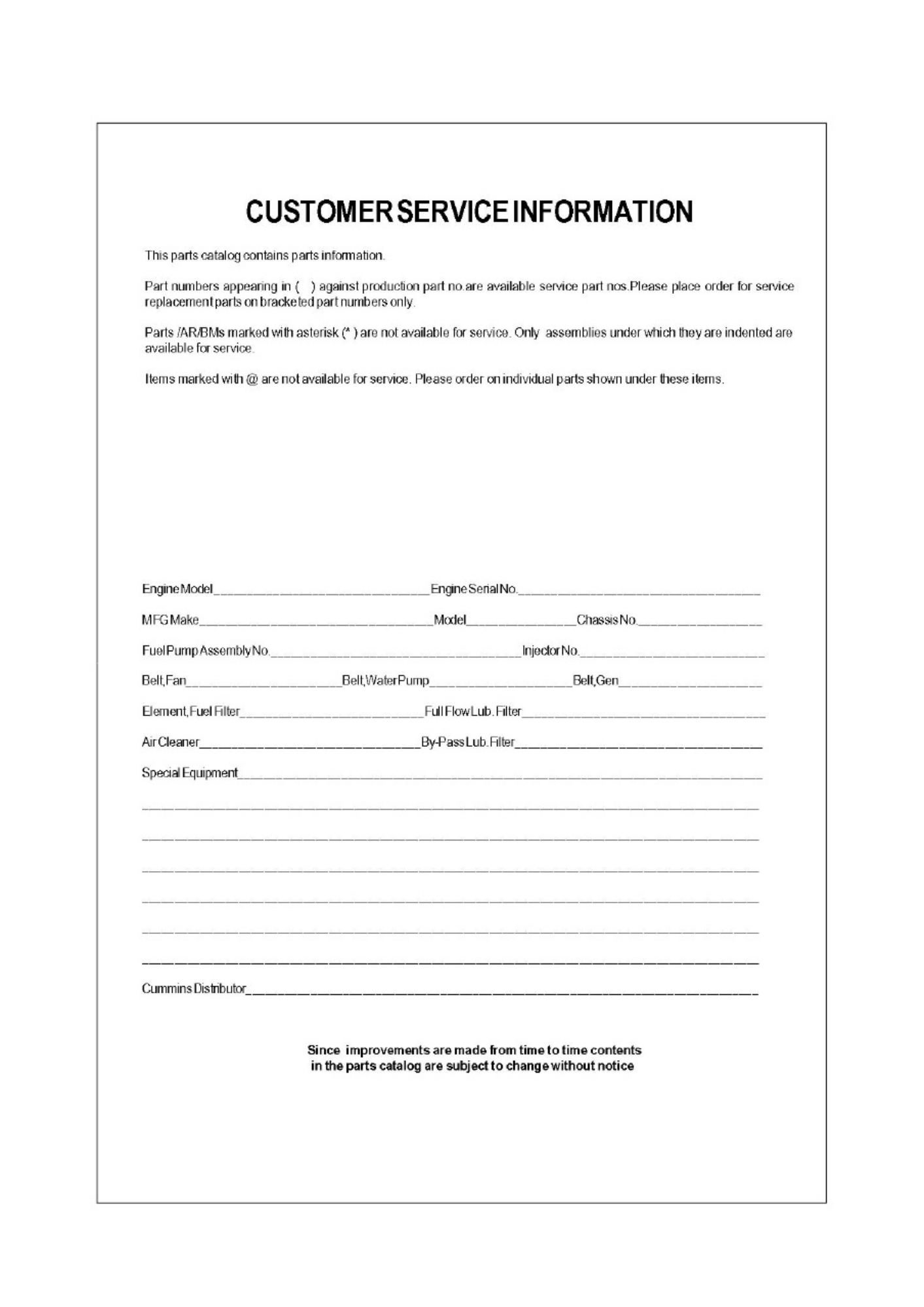 PDF page 3 of Cummins 6BT5 9 Engine Parts Catalog [PDF]