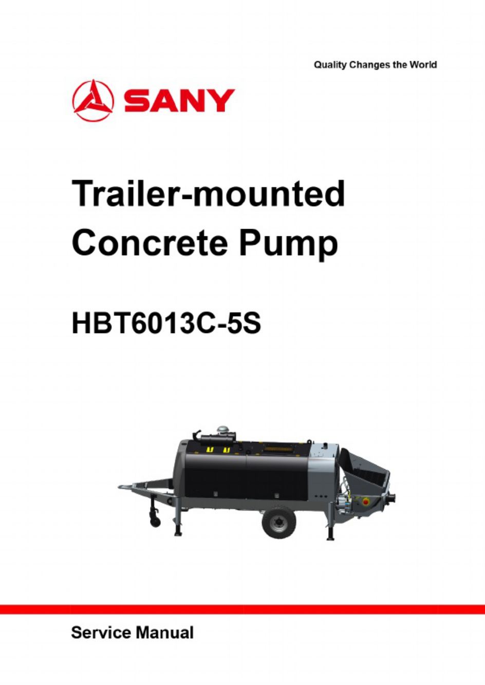 Sany Heavy Hbt6013c Shop Technical Manual [PDF] cover