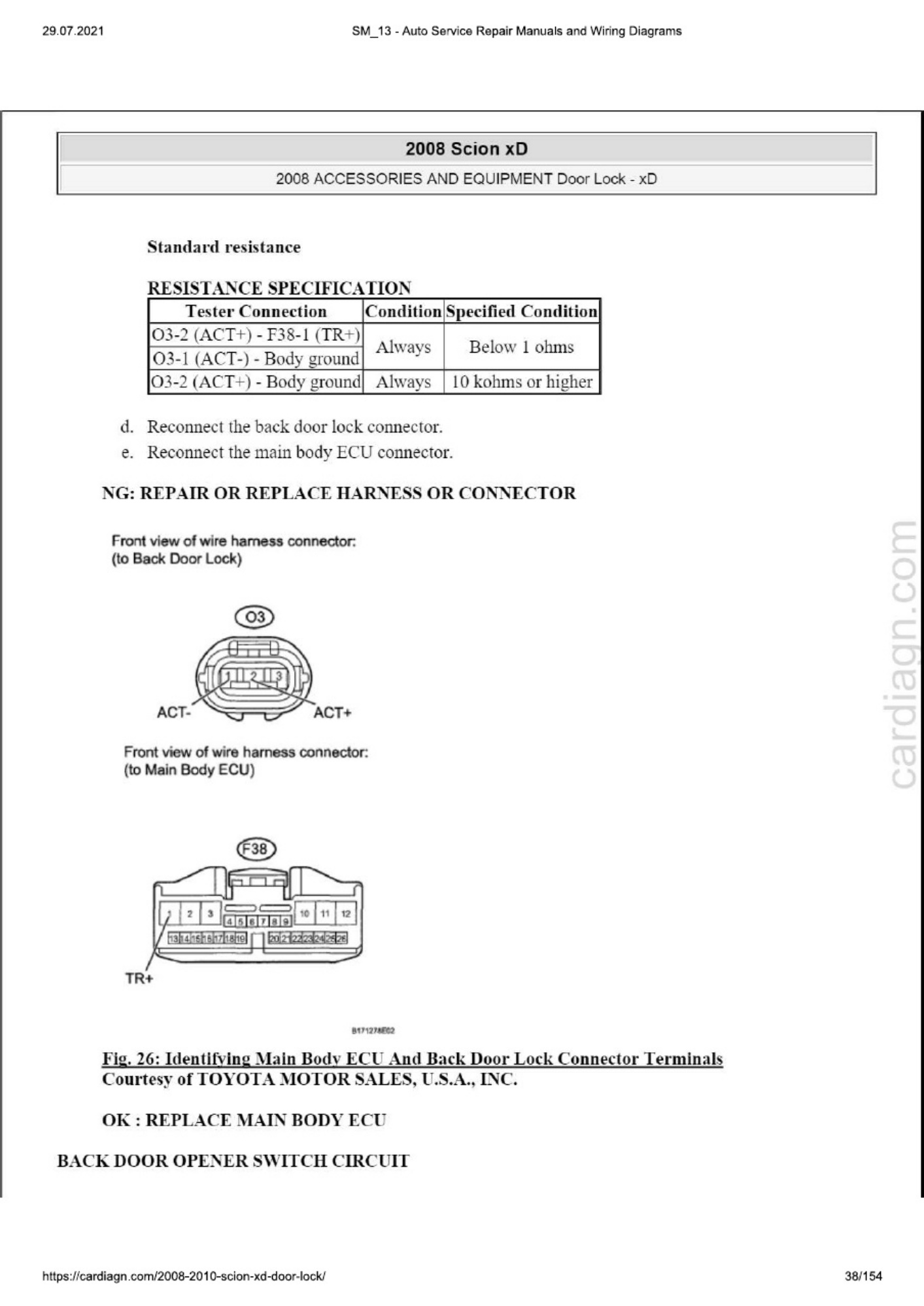 Sample 3 of Technical Document 2008-2010 Door Lock Technical Manual [PDF]