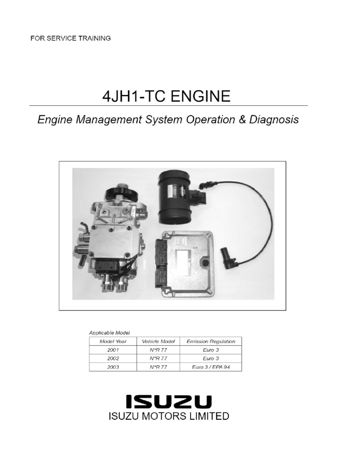 Sample 2 of Technical Document 4JH1-TC ENGINE - Technical Manual [PDF]