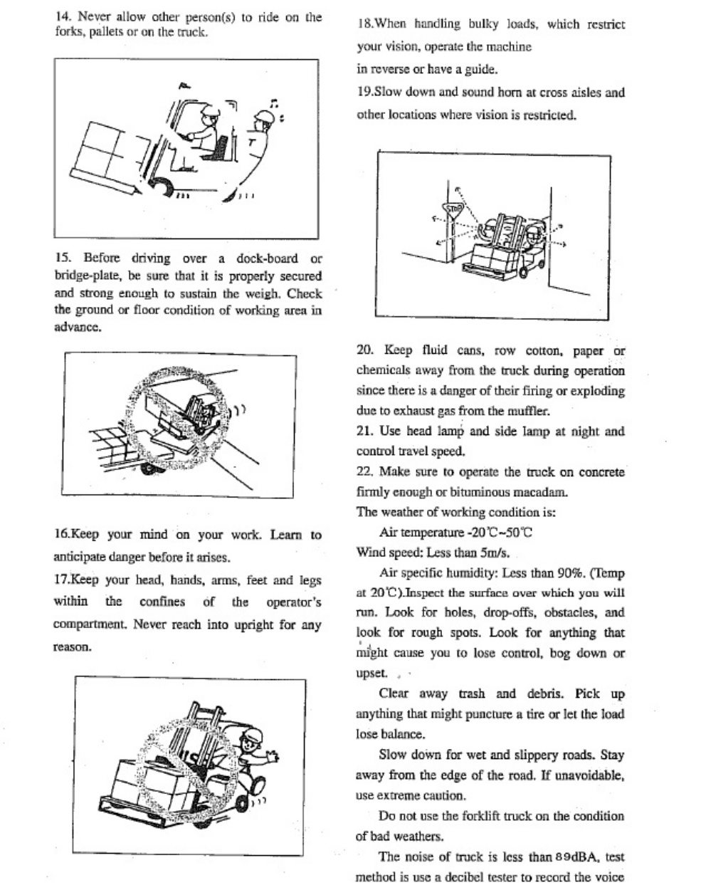 Sample 4 of Technical Document 5-10 Ton Forklift Operation Operation & Maintenance Manual (OMM) [PDF]