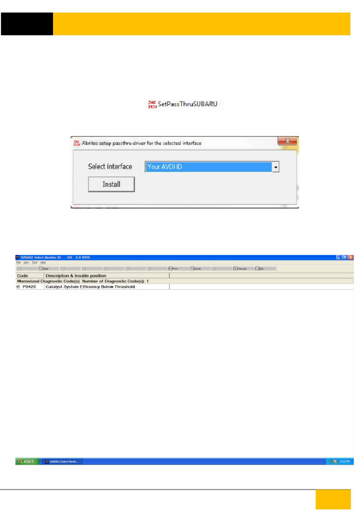 Sample 7 of Technical Document Abrites J2534 Passthru Driver User Technical Manual [PDF]
