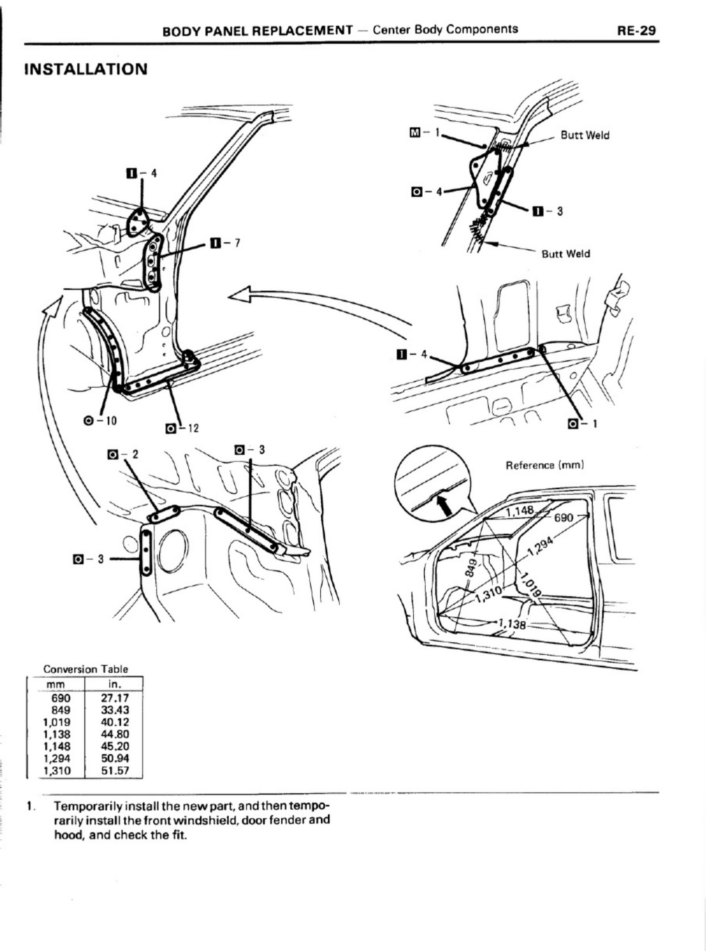 Sample 3 of Technical Document AE80 AE82 AE86 Collision Damage Workshop Service Manual [PDF]