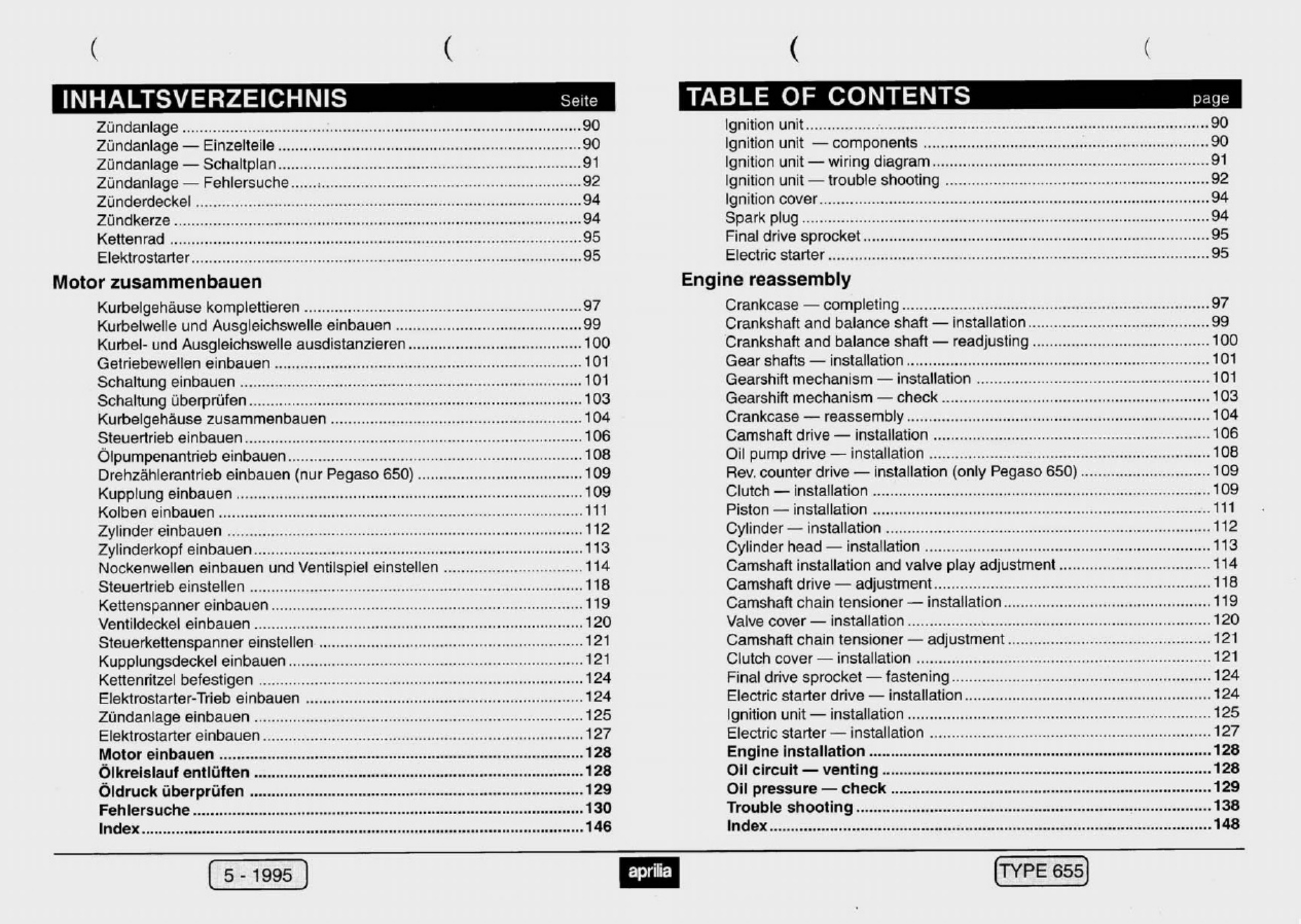 Sample 2 of Technical Document Aprilia Pegaso Engine Workshop Service Manual [PDF]