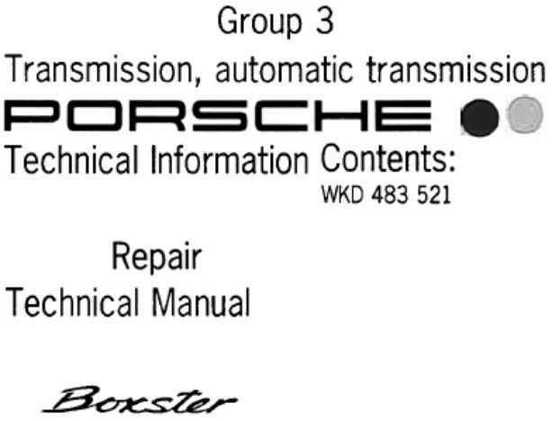 Sample 2 of Technical Document Boxster Automatic Transmission Technical Manual [PDF]