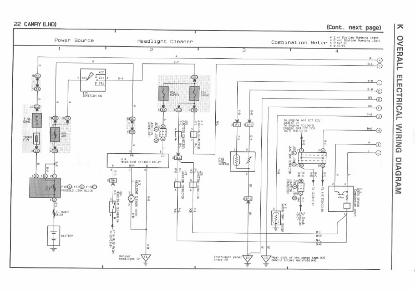 Sample 8 of Technical Document Camry 1996 Electrical Wiring Diagra Complete Electrical Wiring Schematic & System Diagram [PDF]