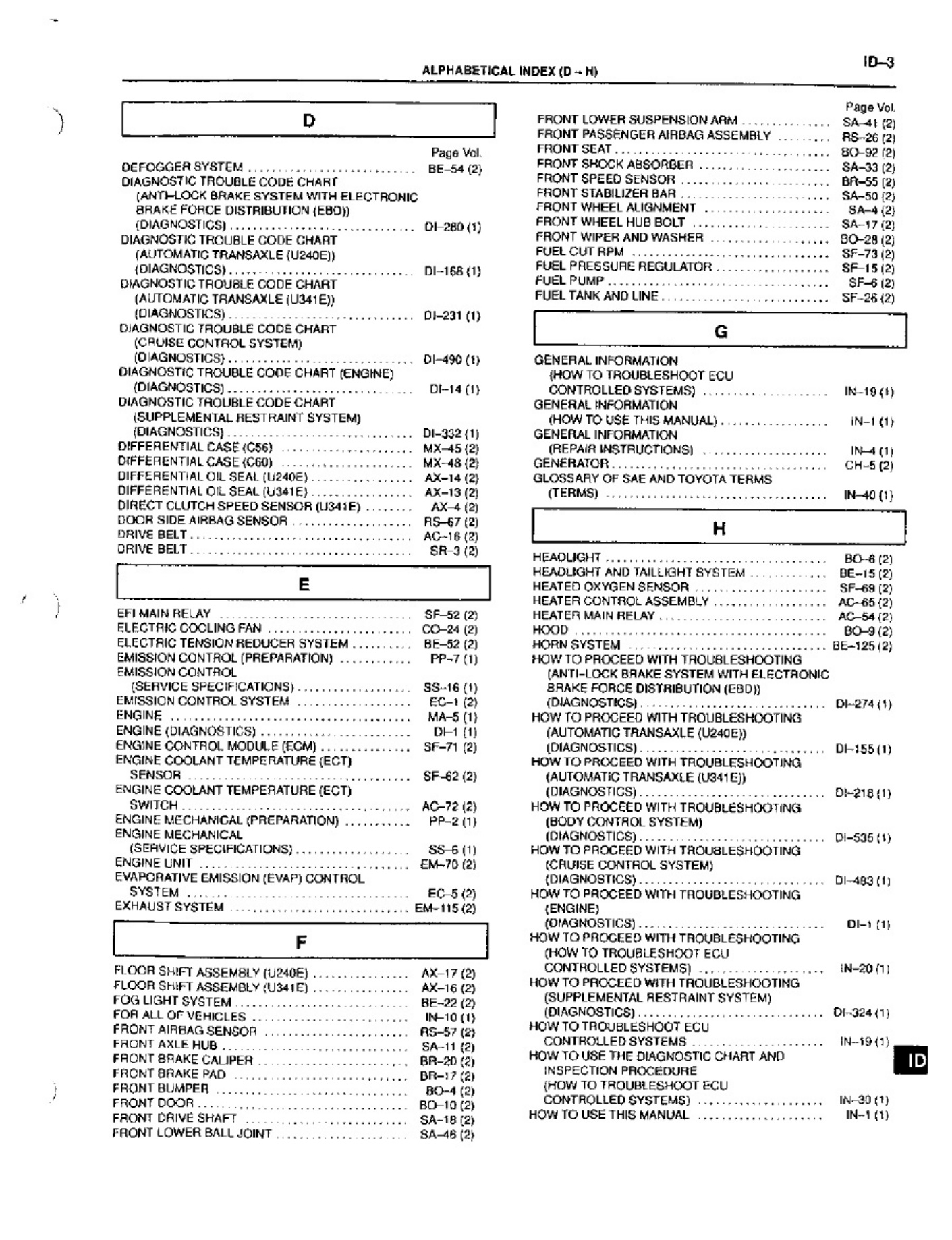 Sample 8 of Technical Document Celica T23 Workshop Service Manual [PDF]