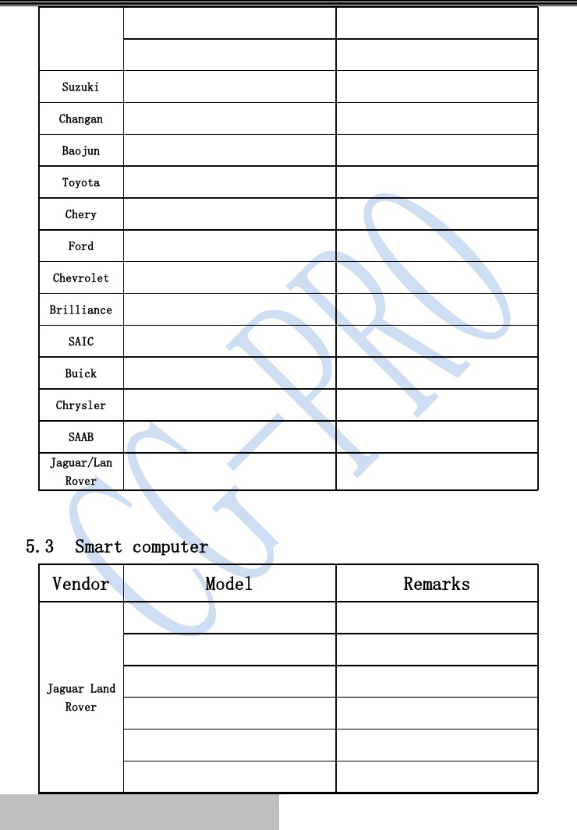 Sample 4 of Technical Document CG Pro User Technical Manual [PDF]