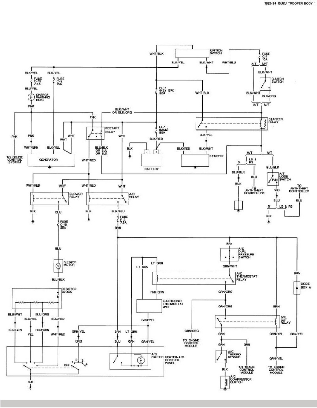 Sample 8 of Technical Document Chevrolet Luv Wiring Diagrams 1988- Complete Electrical Wiring Schematic & System Diagram [PDF]
