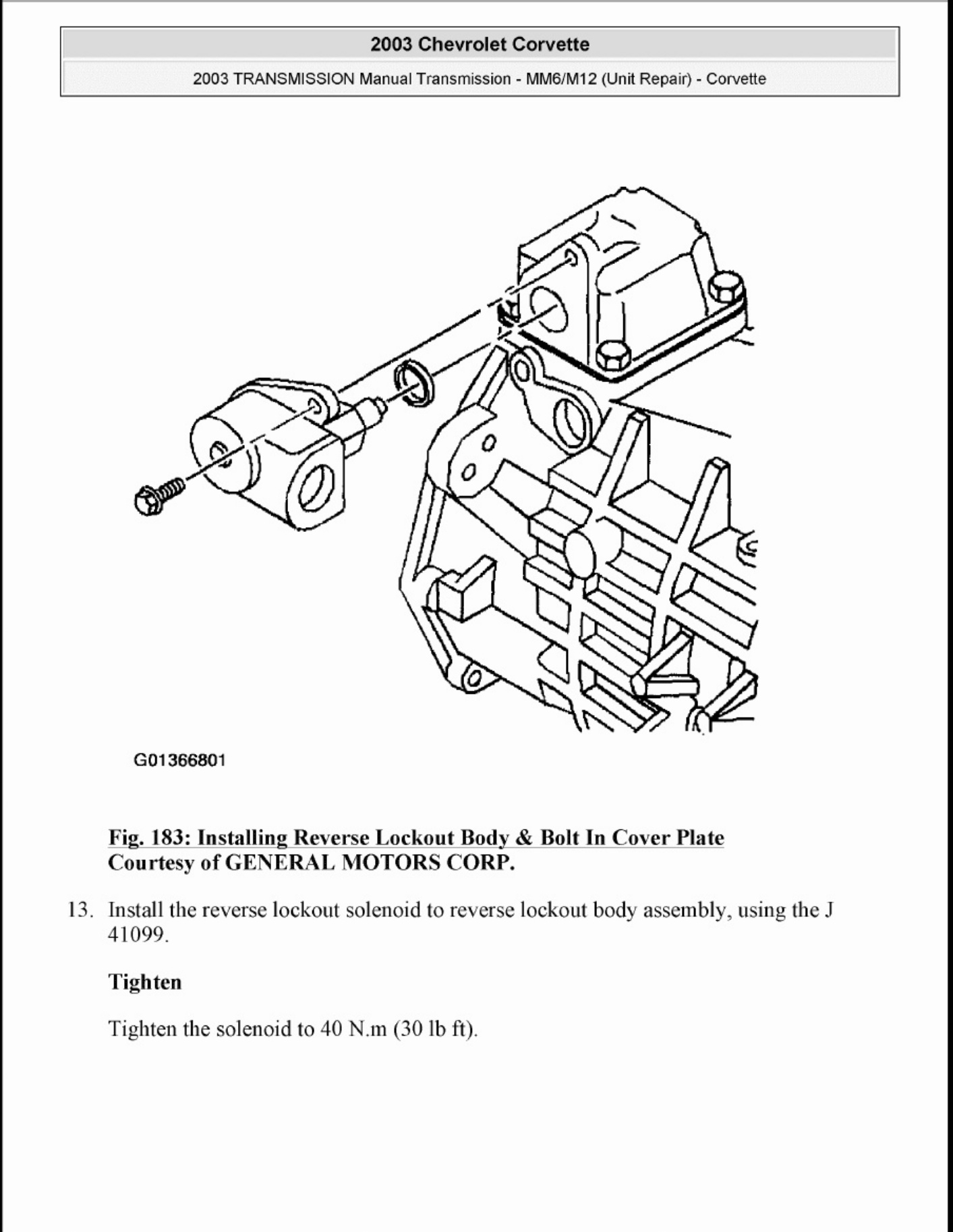 Sample 7 of Technical Document Corvette c5 - 2003 - Marine / Vehicle Transmission Workshop Service Manual [PDF]