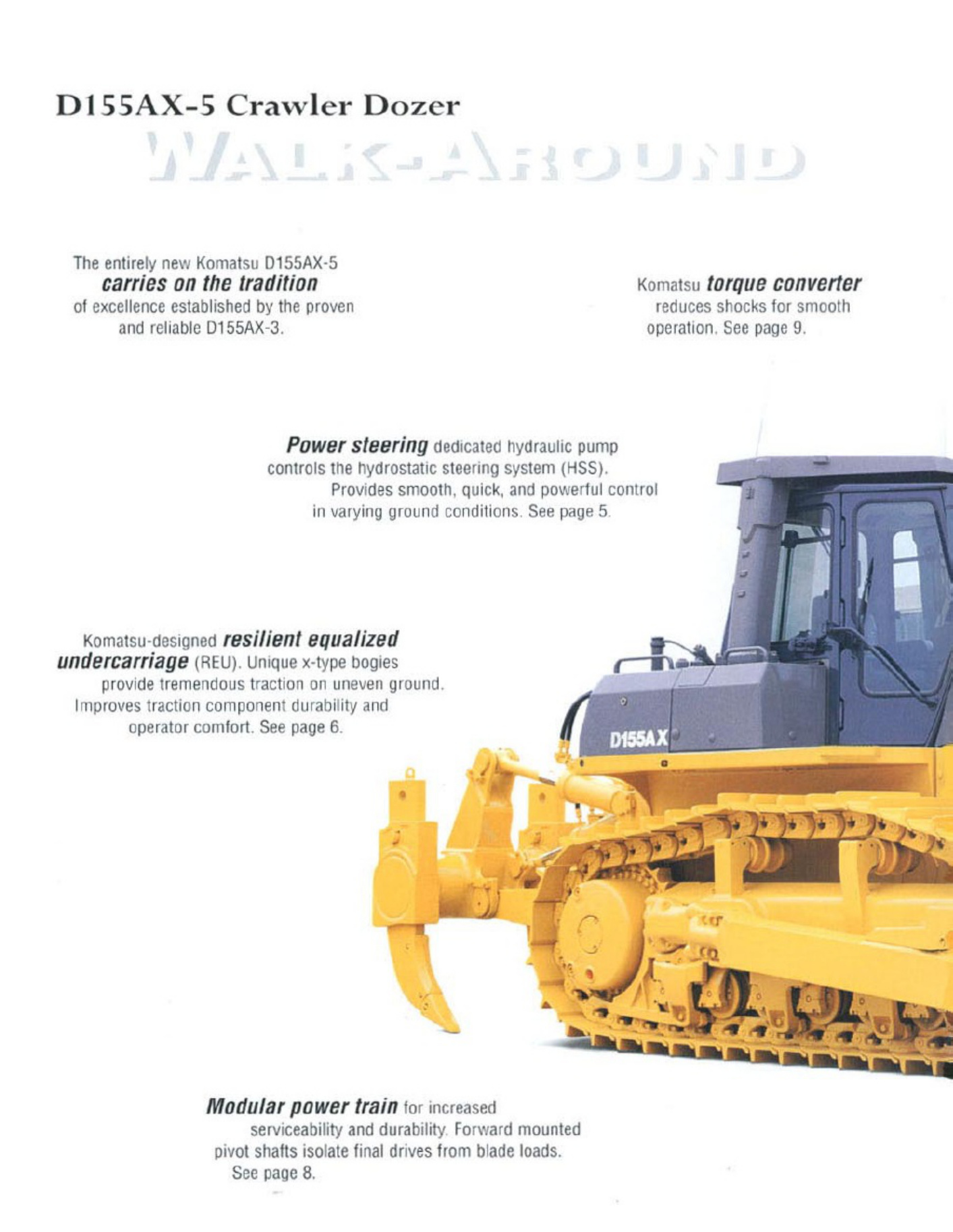 Sample 2 of Technical Document D155AX-5 Crawler Bulldozer Technical Manual [PDF]